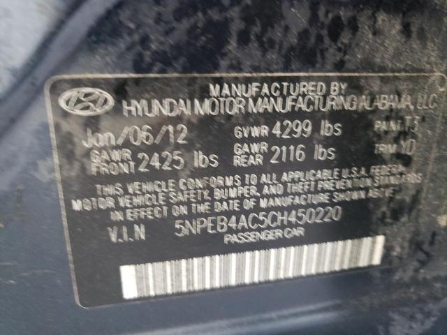 Photo 11 VIN: 5NPEB4AC5CH450220 - HYUNDAI SONATA 