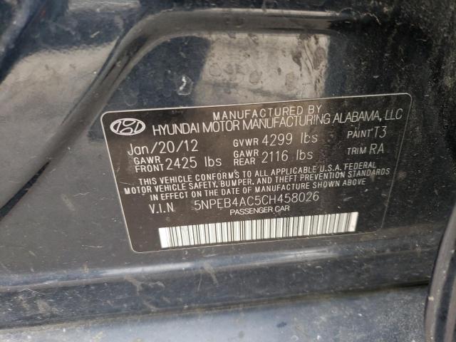 Photo 11 VIN: 5NPEB4AC5CH458026 - HYUNDAI SONATA GLS 