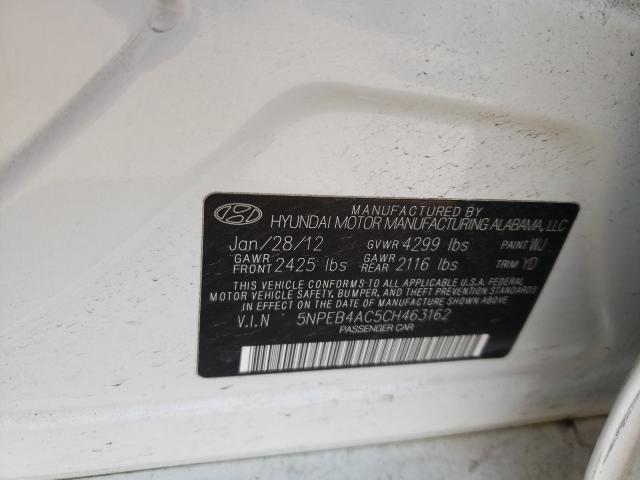 Photo 9 VIN: 5NPEB4AC5CH463162 - HYUNDAI SONATA GLS 