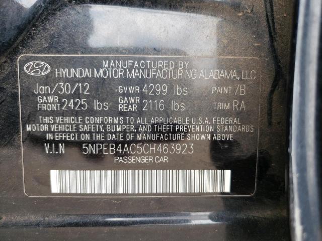 Photo 11 VIN: 5NPEB4AC5CH463923 - HYUNDAI SONATA GLS 