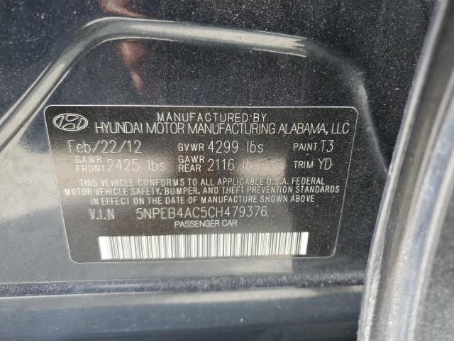 Photo 9 VIN: 5NPEB4AC5CH479376 - HYUNDAI SONATA GLS 