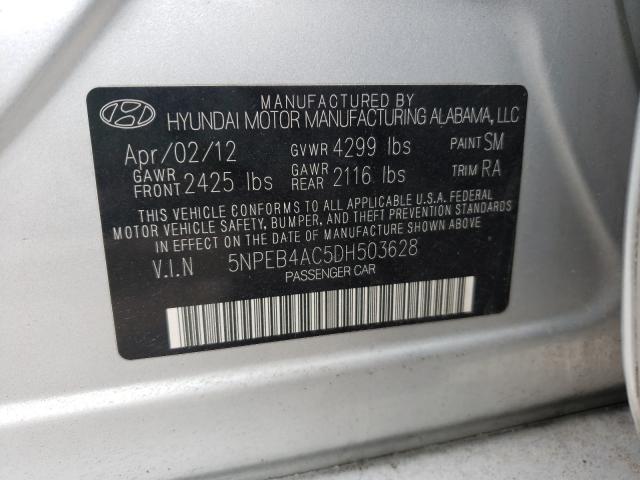 Photo 9 VIN: 5NPEB4AC5DH503628 - HYUNDAI SONATA GLS 