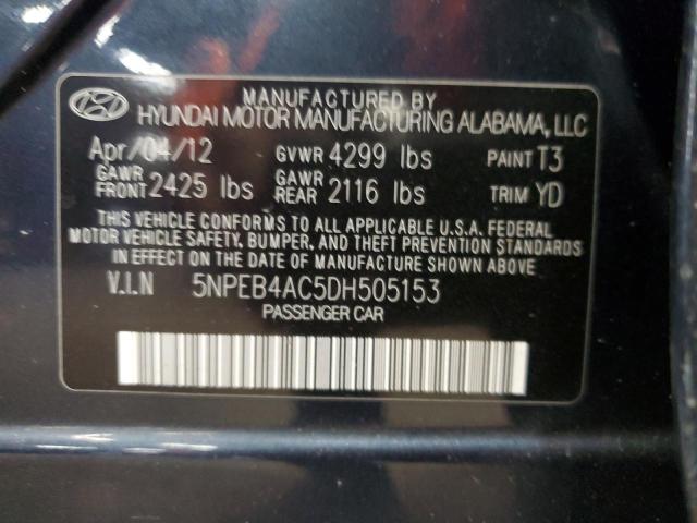 Photo 11 VIN: 5NPEB4AC5DH505153 - HYUNDAI SONATA 