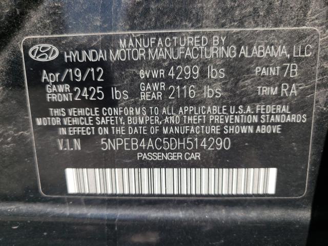 Photo 9 VIN: 5NPEB4AC5DH514290 - HYUNDAI SONATA GLS 