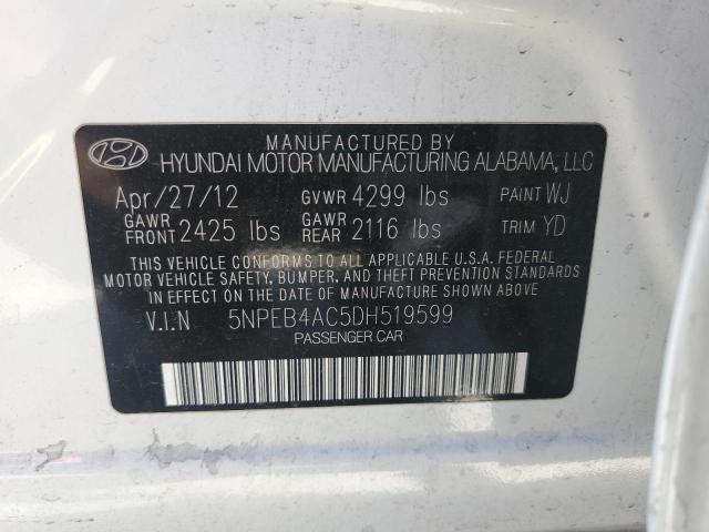 Photo 11 VIN: 5NPEB4AC5DH519599 - HYUNDAI SONATA GLS 