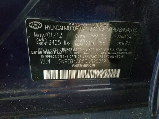 Photo 9 VIN: 5NPEB4AC5DH520719 - HYUNDAI SONATA GLS 