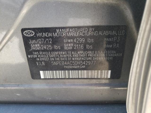 Photo 9 VIN: 5NPEB4AC5DH542977 - HYUNDAI SONATA GLS 