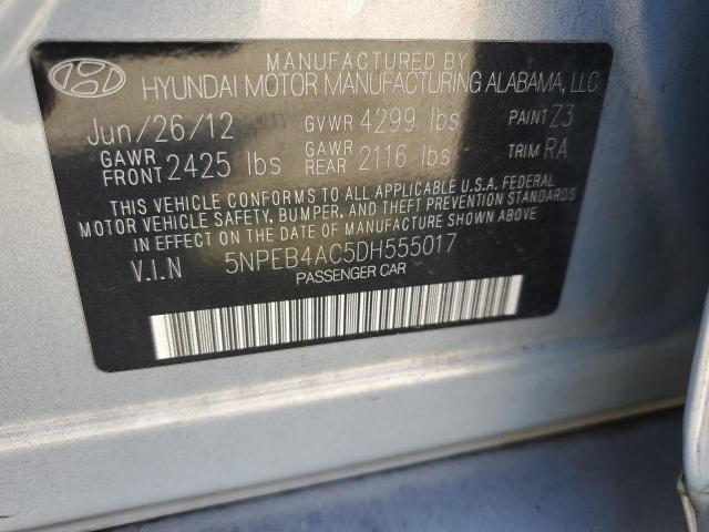 Photo 11 VIN: 5NPEB4AC5DH555017 - HYUNDAI SONATA GLS 