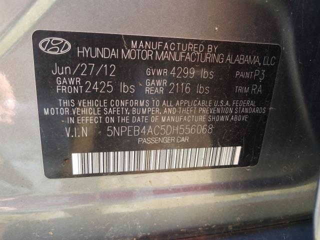 Photo 9 VIN: 5NPEB4AC5DH556068 - HYUNDAI SONATA GLS 