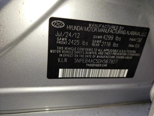 Photo 9 VIN: 5NPEB4AC5DH567927 - HYUNDAI SONATA GLS 