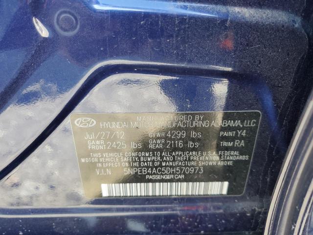 Photo 11 VIN: 5NPEB4AC5DH570973 - HYUNDAI SONATA 