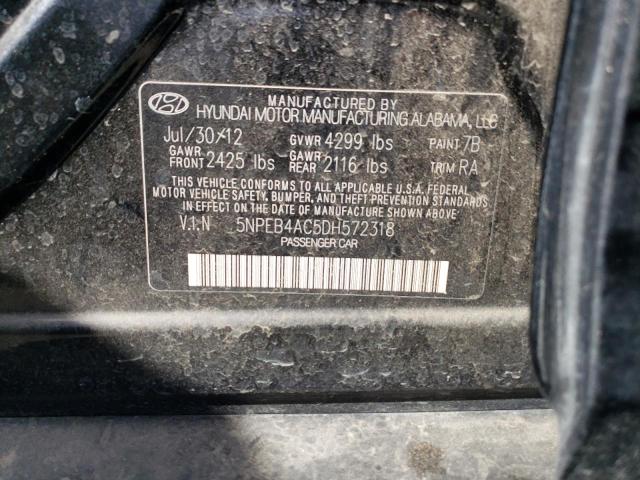 Photo 11 VIN: 5NPEB4AC5DH572318 - HYUNDAI SONATA GLS 