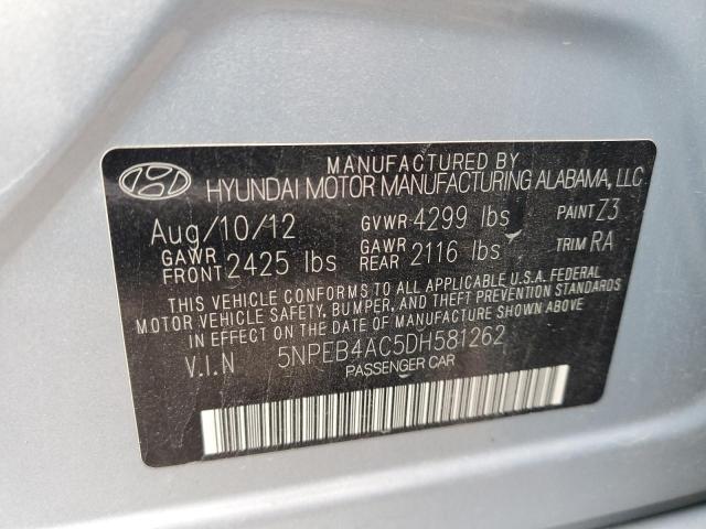 Photo 9 VIN: 5NPEB4AC5DH581262 - HYUNDAI SONATA GLS 