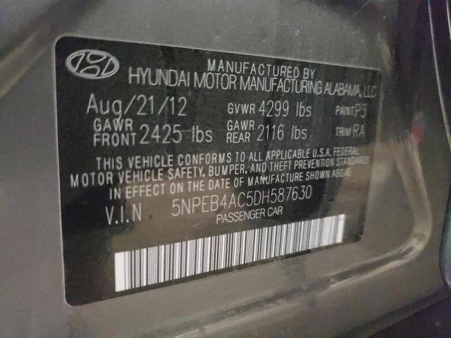 Photo 9 VIN: 5NPEB4AC5DH587630 - HYUNDAI SONATA GLS 