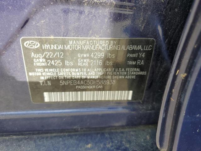 Photo 11 VIN: 5NPEB4AC5DH588938 - HYUNDAI SONATA 