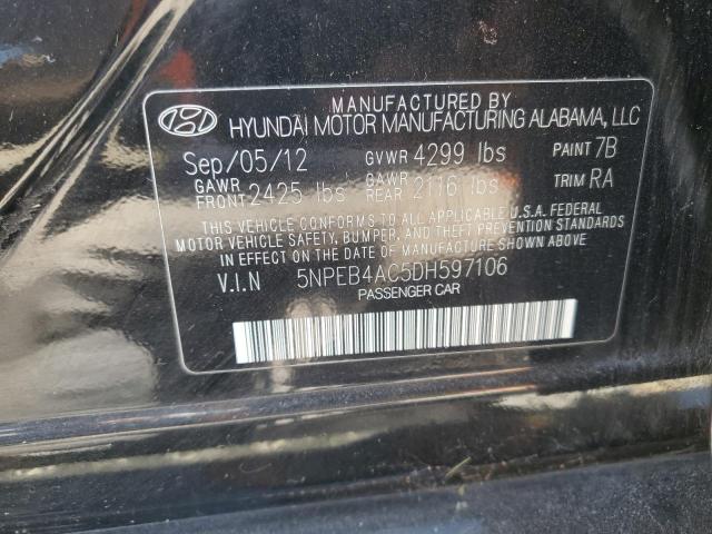 Photo 11 VIN: 5NPEB4AC5DH597106 - HYUNDAI SONATA 