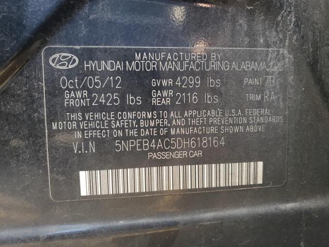 Photo 11 VIN: 5NPEB4AC5DH618164 - HYUNDAI SONATA 