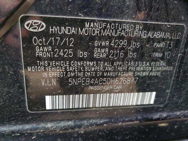 Photo 11 VIN: 5NPEB4AC5DH626877 - HYUNDAI SONATA GLS 