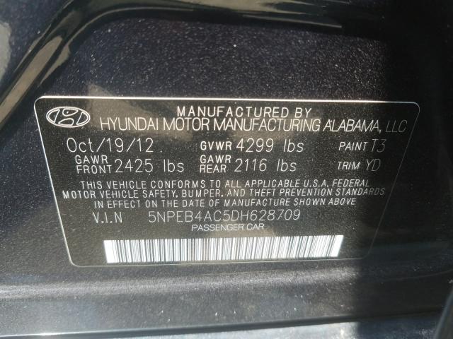 Photo 9 VIN: 5NPEB4AC5DH628709 - HYUNDAI SONATA GLS 