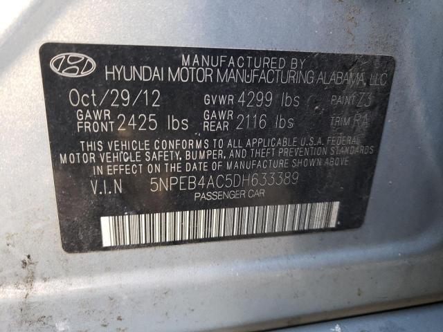 Photo 12 VIN: 5NPEB4AC5DH633389 - HYUNDAI SONATA 