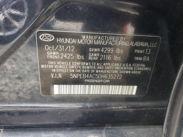 Photo 9 VIN: 5NPEB4AC5DH635272 - HYUNDAI SONATA GLS 