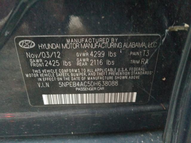 Photo 9 VIN: 5NPEB4AC5DH638088 - HYUNDAI SONATA GLS 