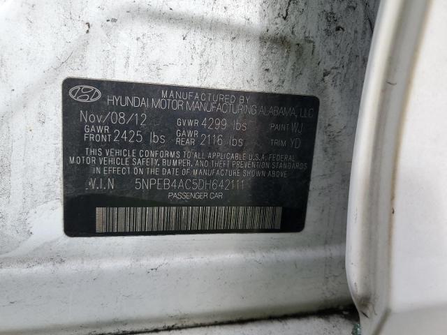 Photo 11 VIN: 5NPEB4AC5DH642111 - HYUNDAI SONATA GLS 