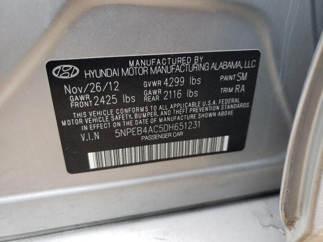 Photo 9 VIN: 5NPEB4AC5DH651231 - HYUNDAI SONATA GLS 