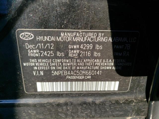 Photo 11 VIN: 5NPEB4AC5DH660141 - HYUNDAI SONATA GLS 