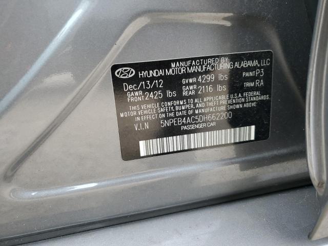 Photo 11 VIN: 5NPEB4AC5DH662200 - HYUNDAI SONATA GLS 