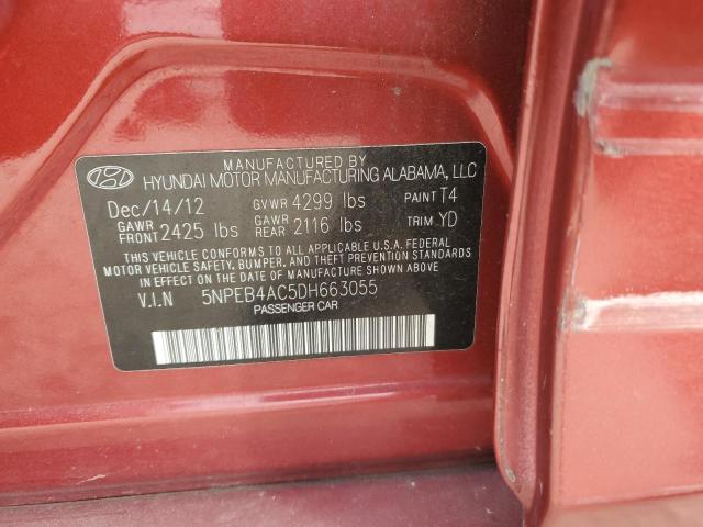 Photo 11 VIN: 5NPEB4AC5DH663055 - HYUNDAI SONATA GLS 