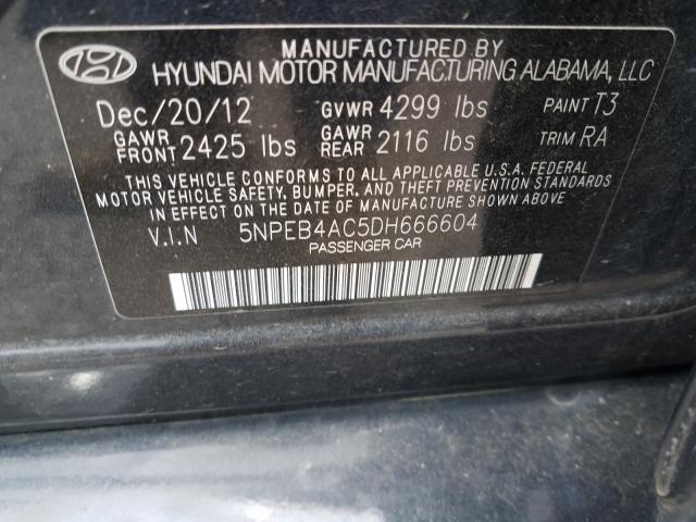 Photo 9 VIN: 5NPEB4AC5DH666604 - HYUNDAI SONATA GLS 