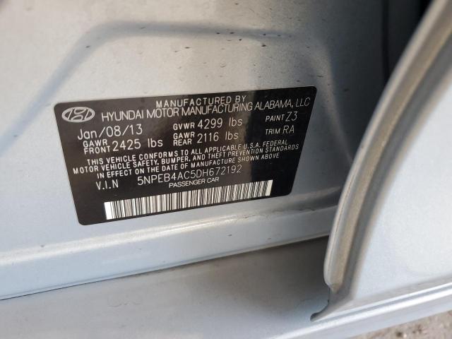 Photo 11 VIN: 5NPEB4AC5DH672192 - HYUNDAI SONATA 