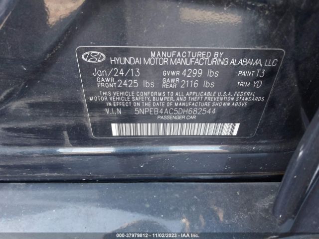 Photo 8 VIN: 5NPEB4AC5DH682544 - HYUNDAI SONATA 