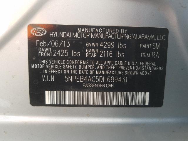 Photo 9 VIN: 5NPEB4AC5DH689431 - HYUNDAI SONATA GLS 