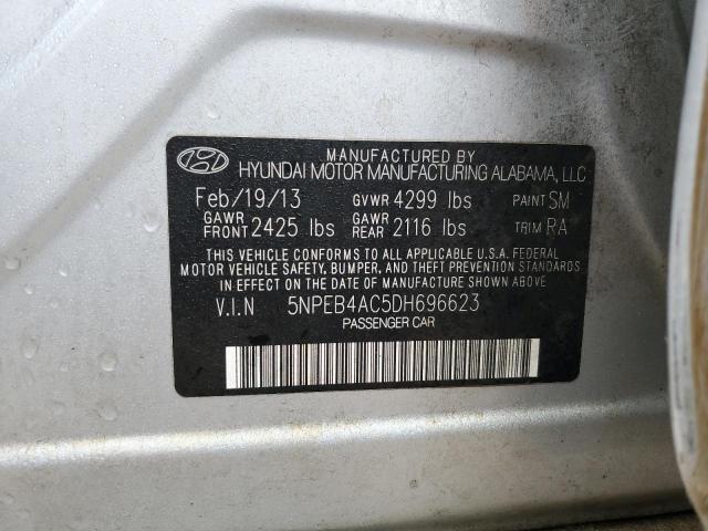 Photo 12 VIN: 5NPEB4AC5DH696623 - HYUNDAI SONATA GLS 