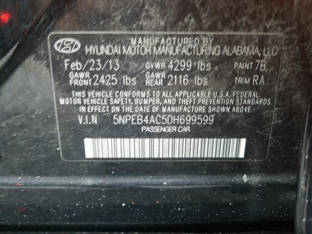 Photo 9 VIN: 5NPEB4AC5DH699599 - HYUNDAI SONATA GLS 