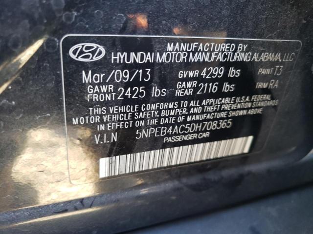 Photo 11 VIN: 5NPEB4AC5DH708365 - HYUNDAI SONATA GLS 