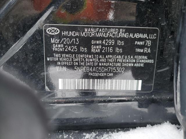 Photo 11 VIN: 5NPEB4AC5DH715302 - HYUNDAI SONATA GLS 