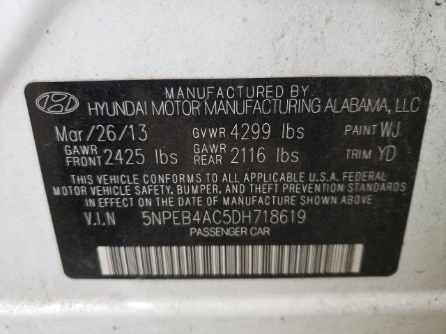 Photo 9 VIN: 5NPEB4AC5DH718619 - HYUNDAI SONATA GLS 