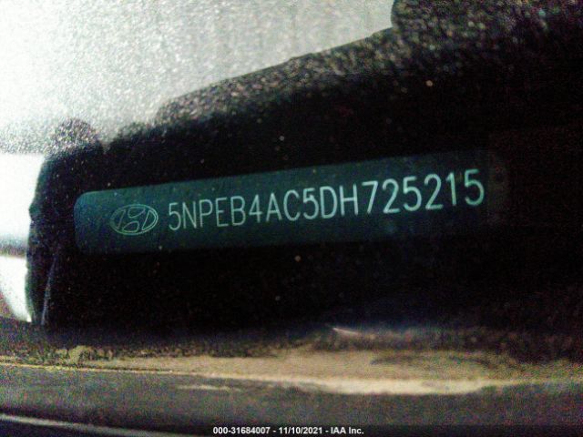 Photo 8 VIN: 5NPEB4AC5DH725215 - HYUNDAI SONATA 