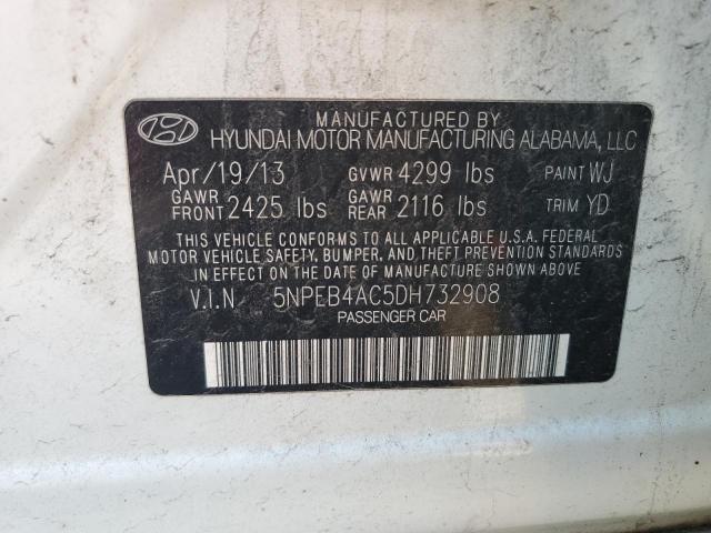 Photo 11 VIN: 5NPEB4AC5DH732908 - HYUNDAI SONATA GLS 