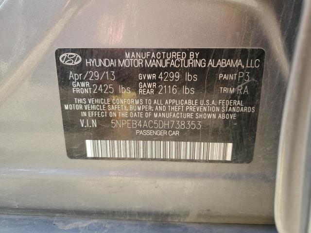 Photo 11 VIN: 5NPEB4AC5DH738353 - HYUNDAI SONATA 