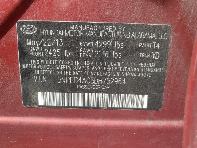 Photo 11 VIN: 5NPEB4AC5DH752964 - HYUNDAI SONATA 