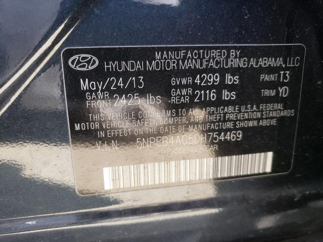 Photo 9 VIN: 5NPEB4AC5DH754469 - HYUNDAI SONATA GLS 