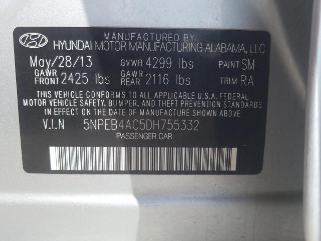 Photo 9 VIN: 5NPEB4AC5DH755332 - HYUNDAI SONATA GLS 