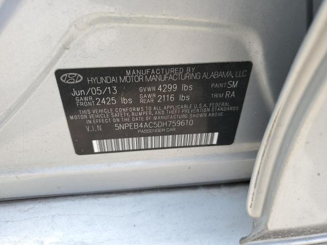 Photo 12 VIN: 5NPEB4AC5DH759610 - HYUNDAI SONATA GLS 