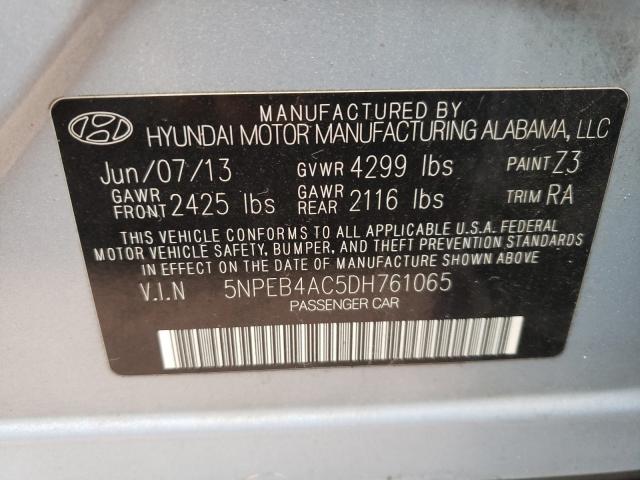 Photo 9 VIN: 5NPEB4AC5DH761065 - HYUNDAI SONATA GLS 