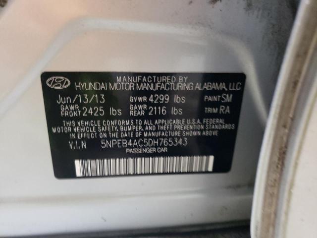 Photo 11 VIN: 5NPEB4AC5DH765343 - HYUNDAI SONATA 