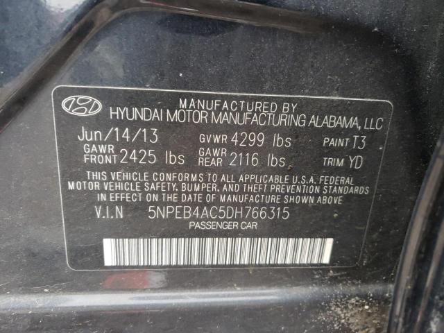 Photo 11 VIN: 5NPEB4AC5DH766315 - HYUNDAI SONATA GLS 